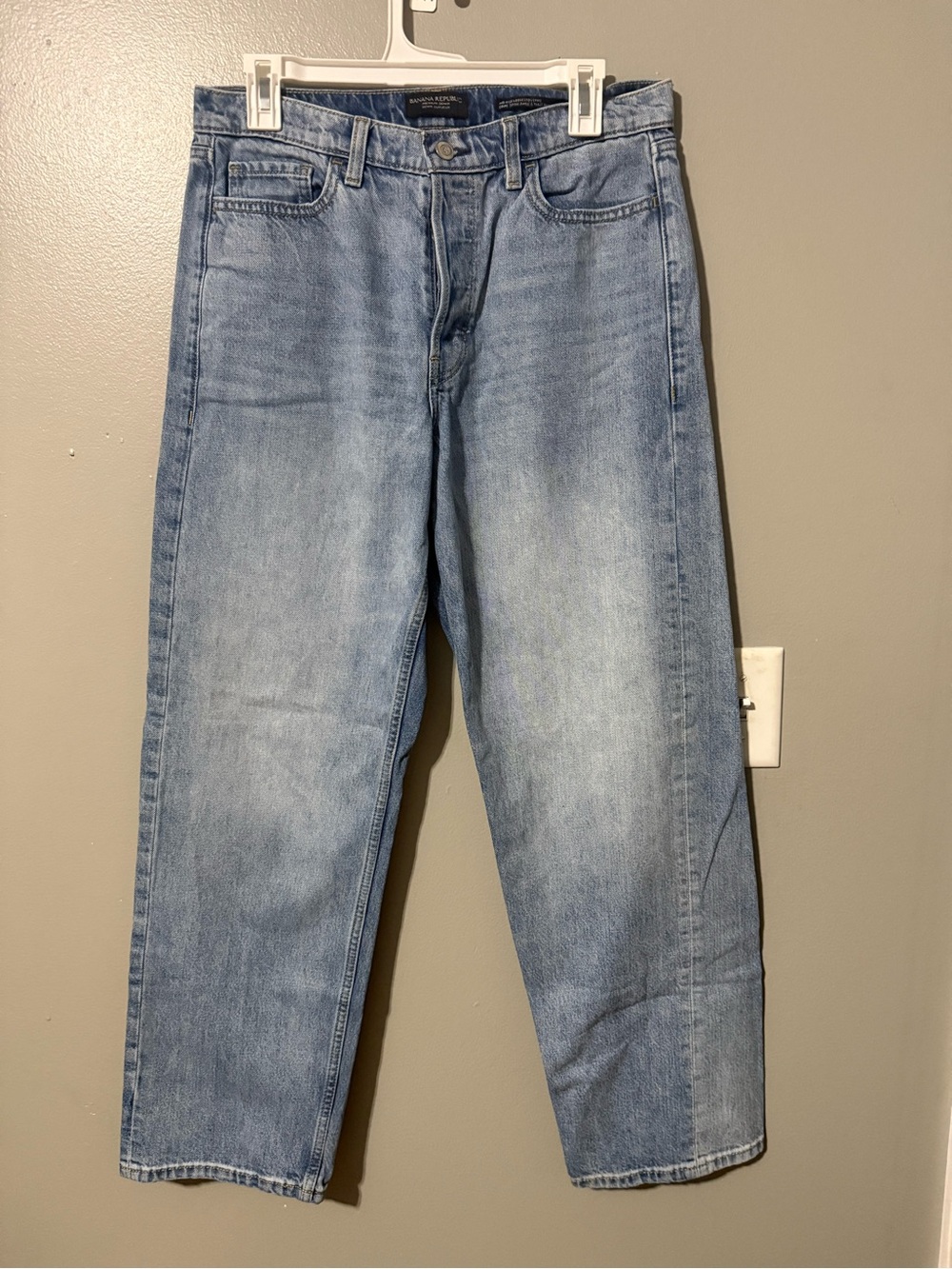 Banana Republic Mid-Rise Loose Stovepipe Jeans Blue Denim - Size 28